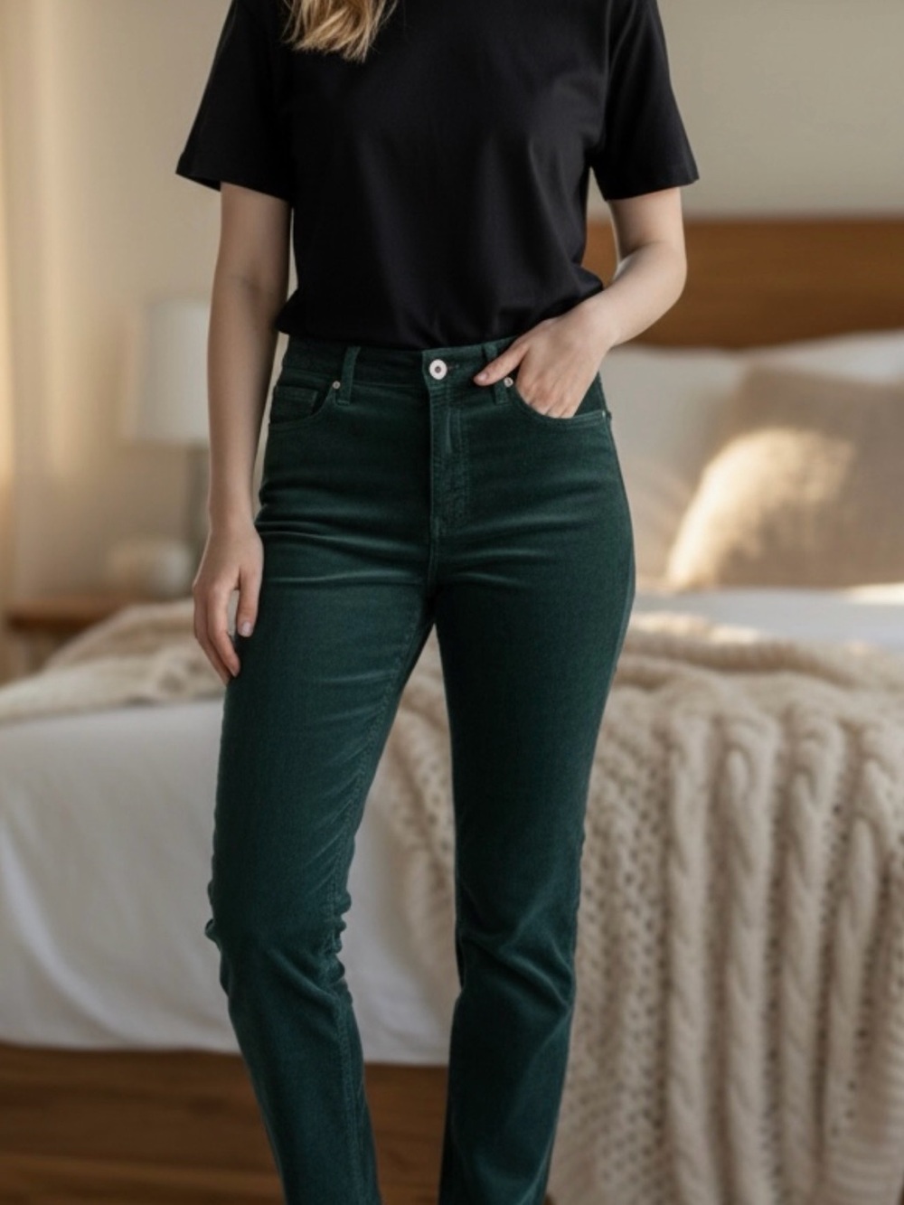 J. Jill Forest Green High-Waist Jeans